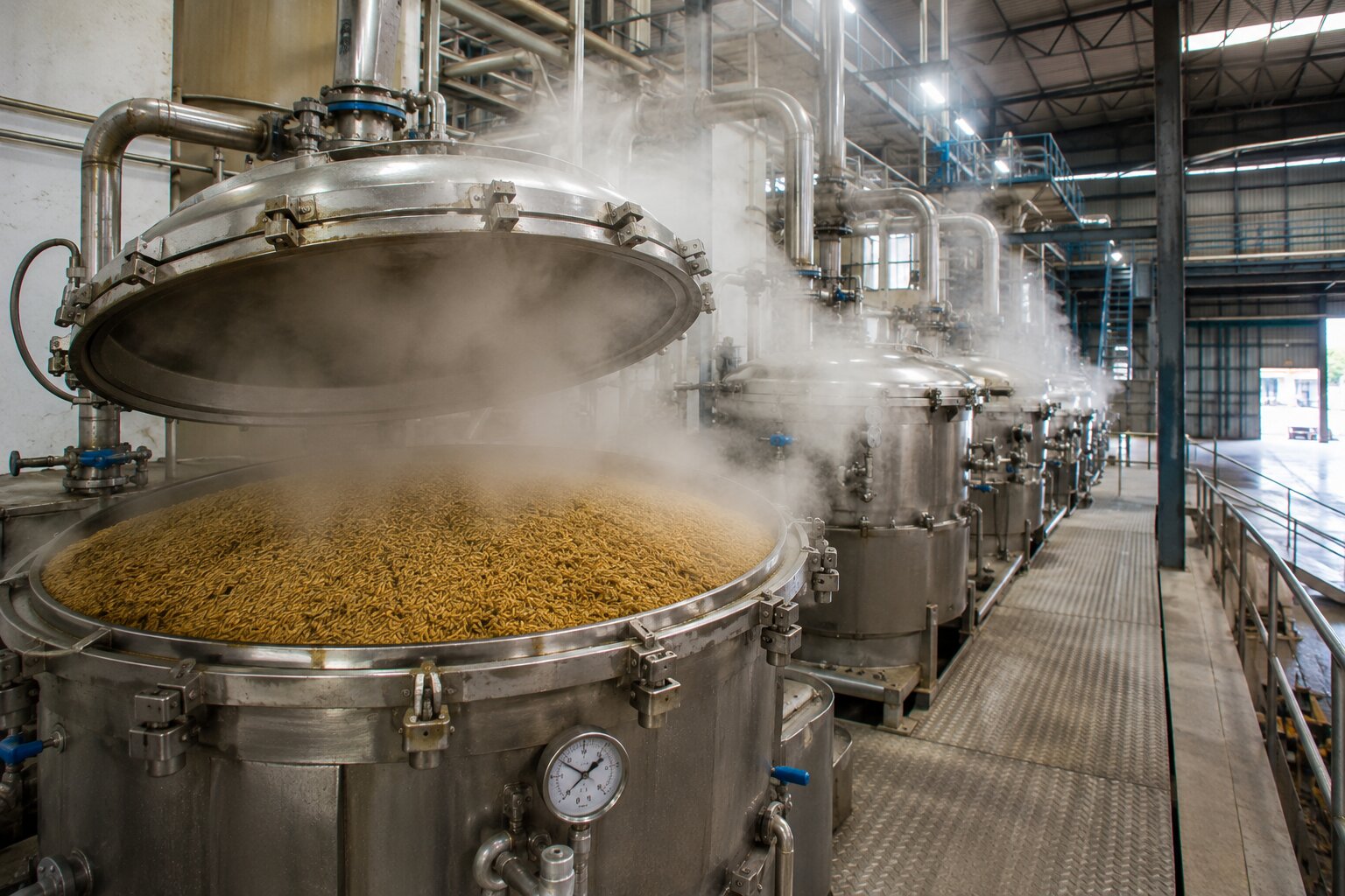 Pusa Basmati Steam rice processing