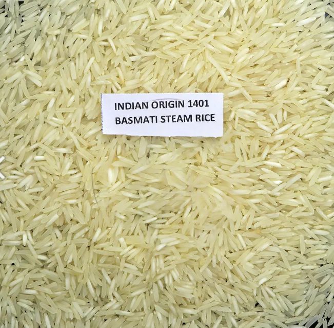 1401 Basmati Steam rice sample