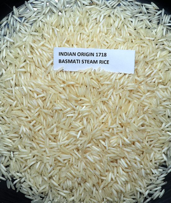 1718 Basmati Steam rice sample